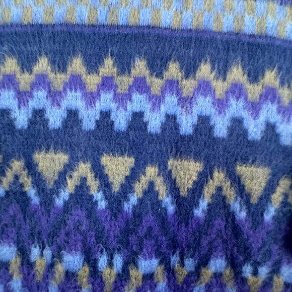 Express French Country Vintage Oversized Soft Fleece Pullover Women's Size L - Picture 6 of 6